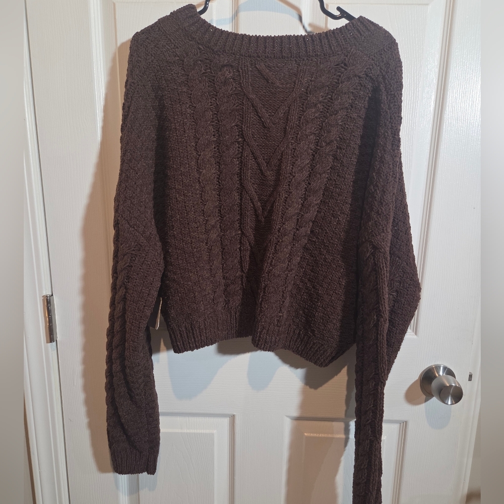 Altar'd State Paisley Boxy Cable Sweater - Picture 7 of 8
